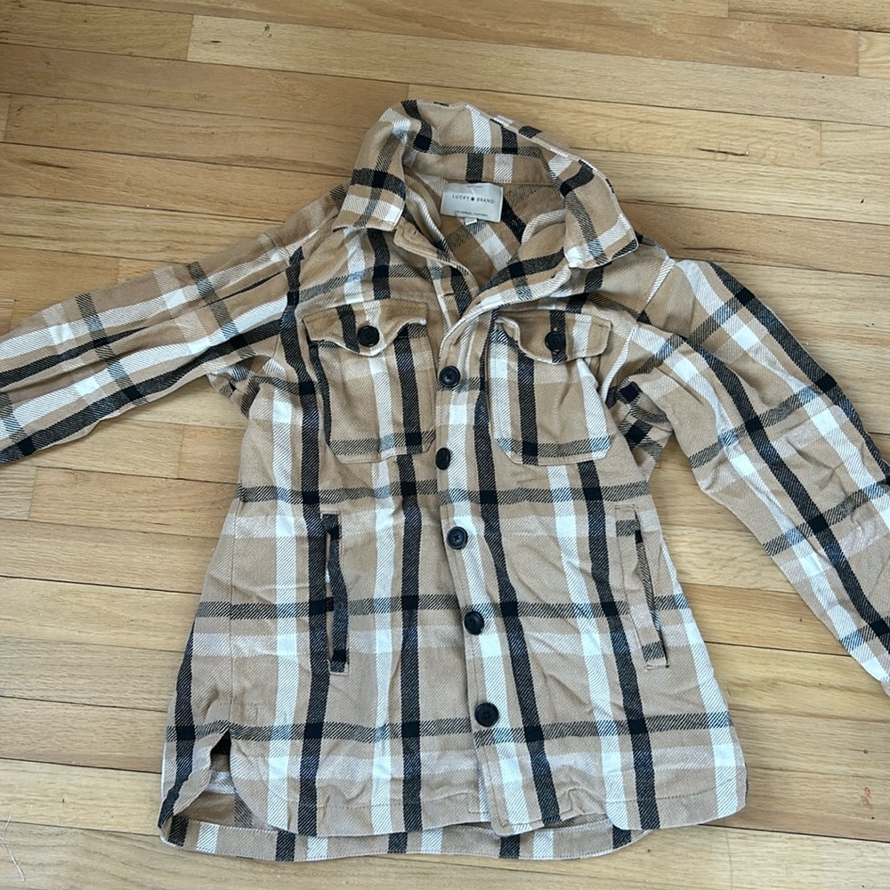 Lucky brand plaid button down jacket